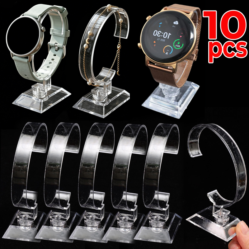 Jewelry Like Watches - Transparenter Uhren-Präsentationsständer C-Kreis Acryl-Halter Theken-Ausstellungsständer Armbanduhr-Armband-Display