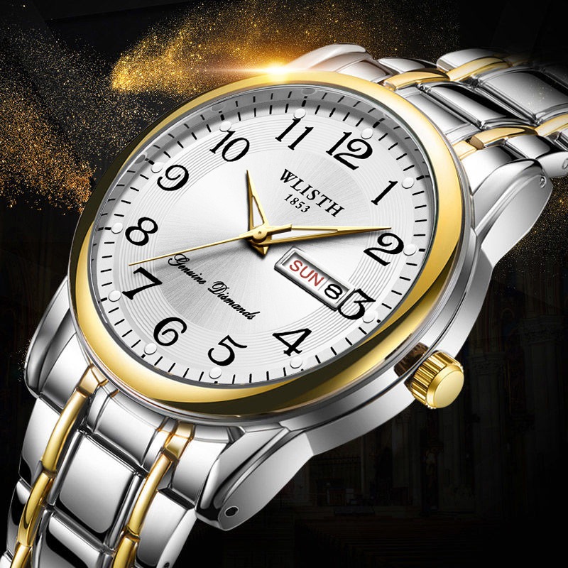 Jewelry Style Watches - Luxus Herren Quarzuhr Digitale Armbanduhr Kalender