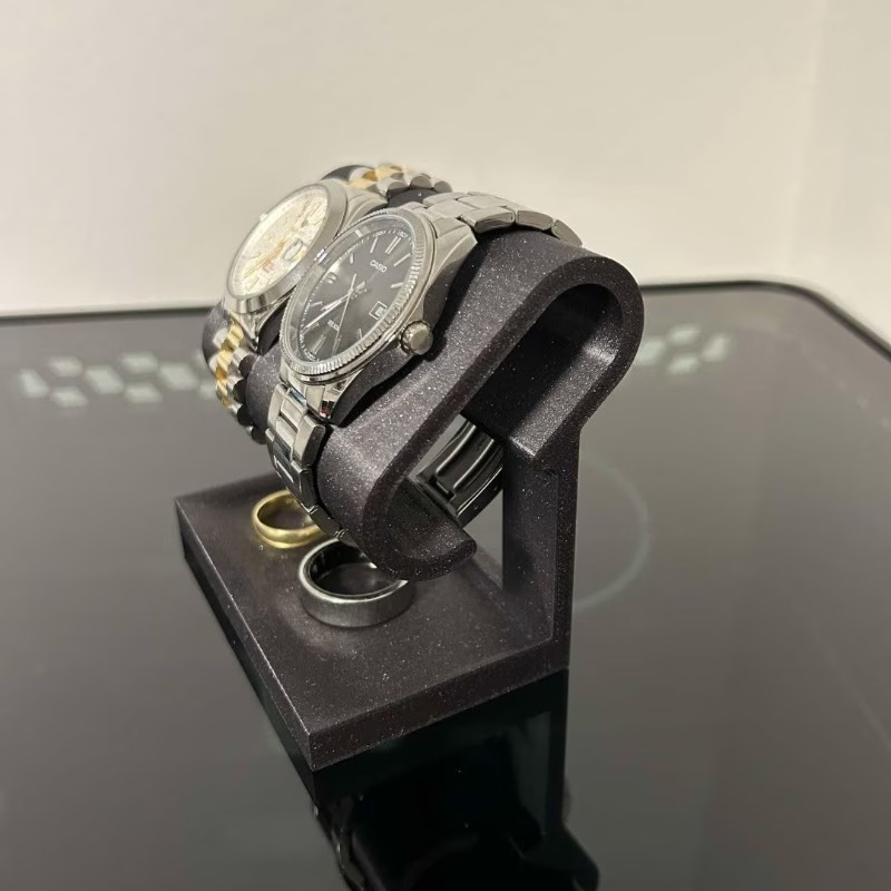 Jewelry Like Watches - Dualer Uhren- und Schmuckständer, Gebürsteter Tischorganizer,