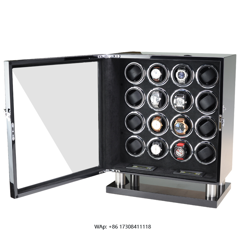 Automatic Watch Winder - Luxuriöser Uhrenbeweger mit Safe-Funktion, Holz-Uhrenbox, leiser