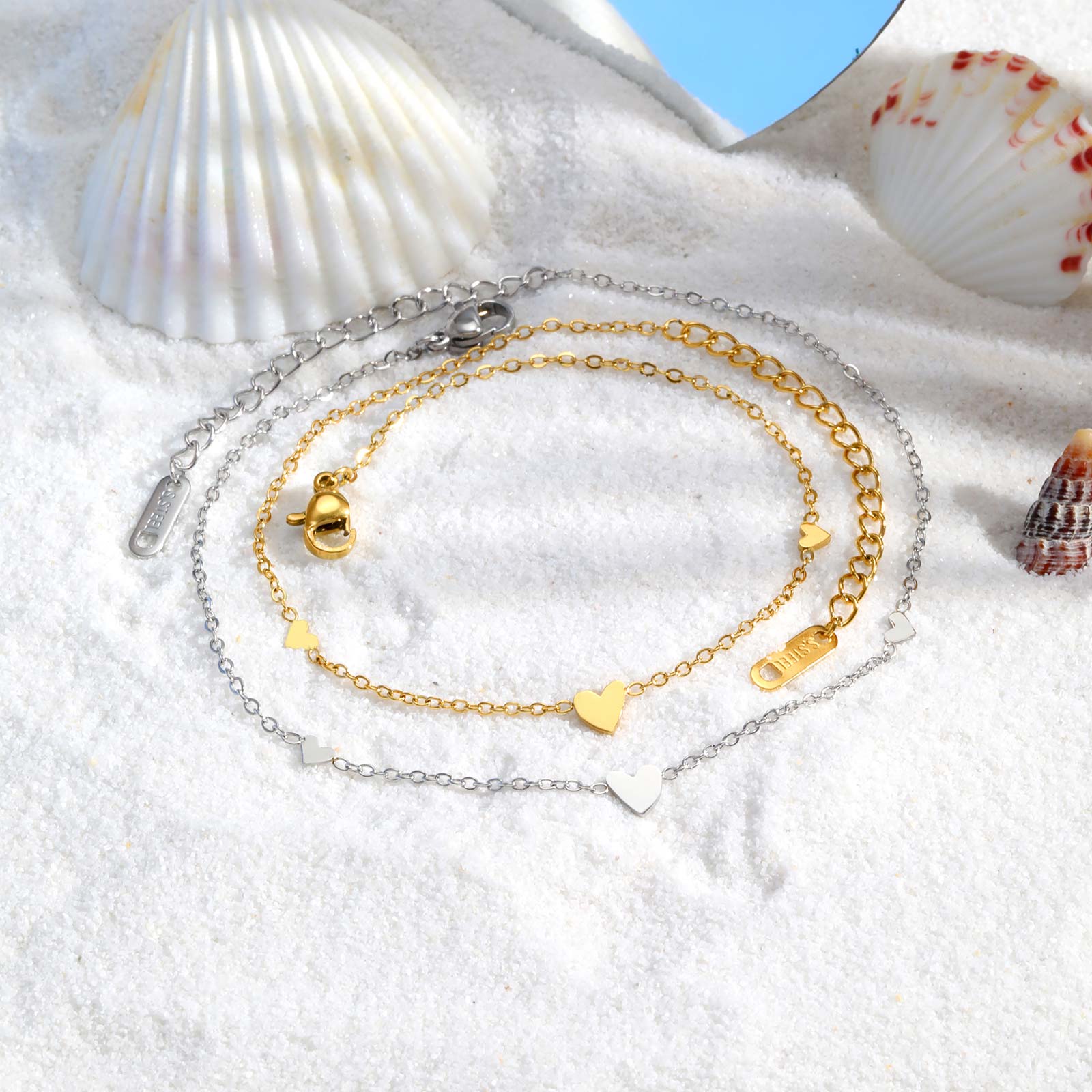 Herz-Fußkettchen aus Edelstahl – Jc Jewelry & Watches Bewertung und Preis