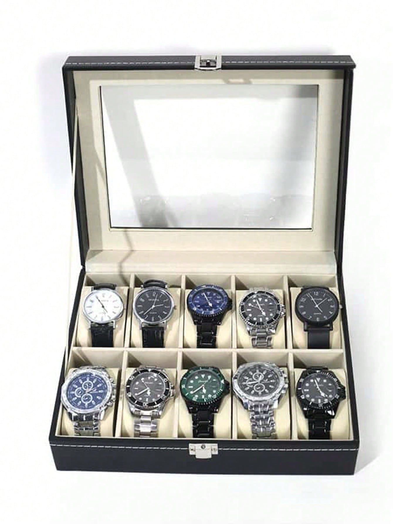 Leder-Uhrenbox mit Schloss, Gr – Jewelry Style Watches Bewertung und Preis