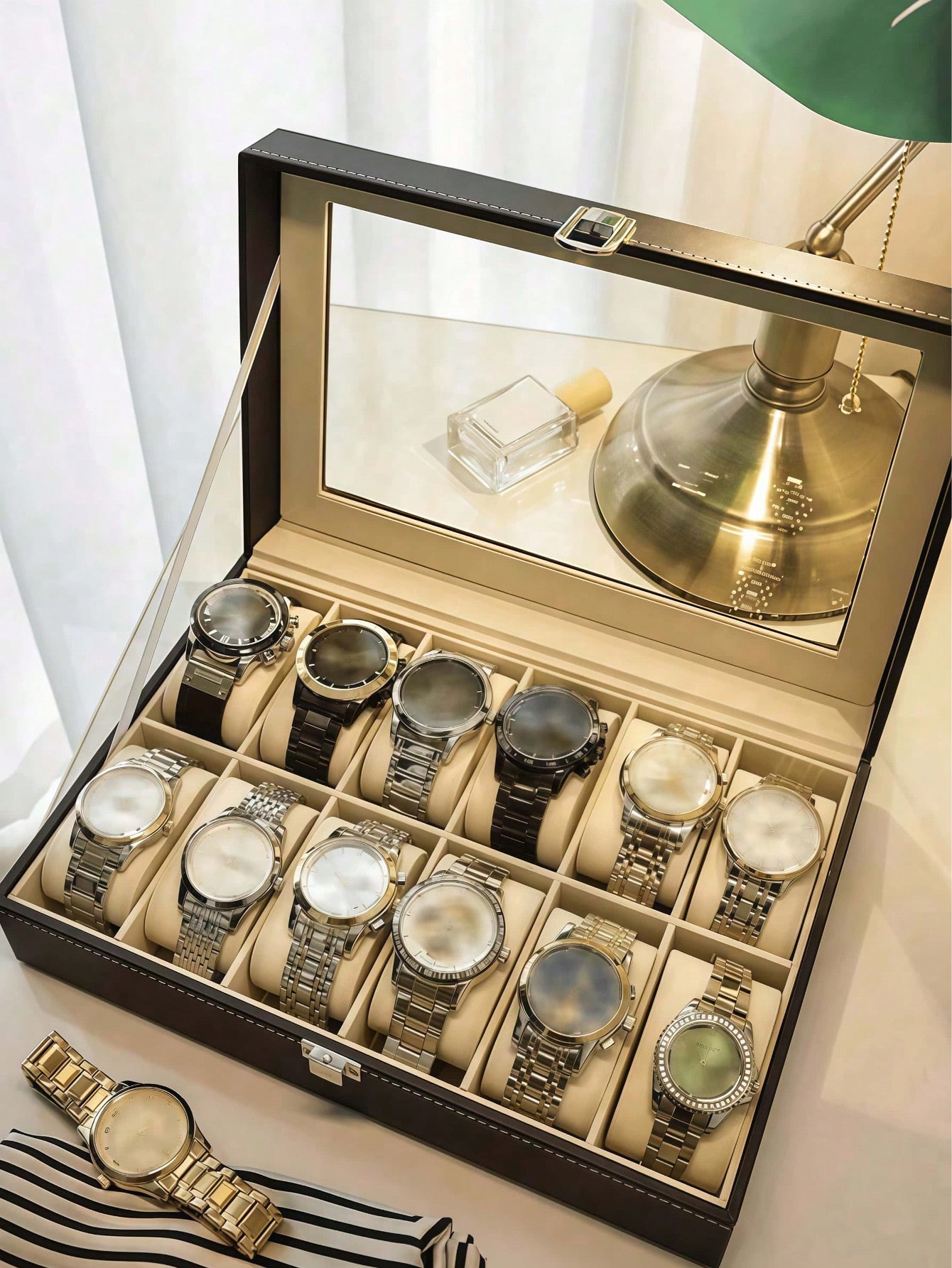 Leder-Uhrenbox mit Schloss, Gr – Jewelry Style Watches Bewertung und Preis
