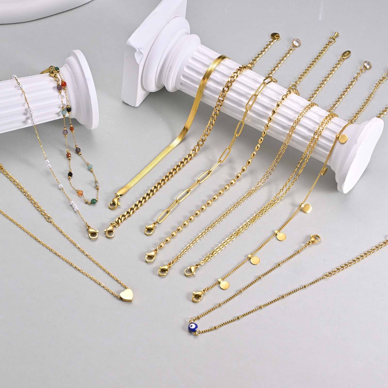 Vergoldetes mehrlagiges Fußket – Jc Jewelry & Watches Bewertung und Preis