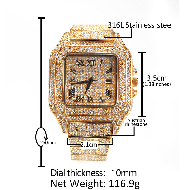 Hip Hop Luxus Quarz Handgelenk – Jewelry Like Watches Bewertung und Preis